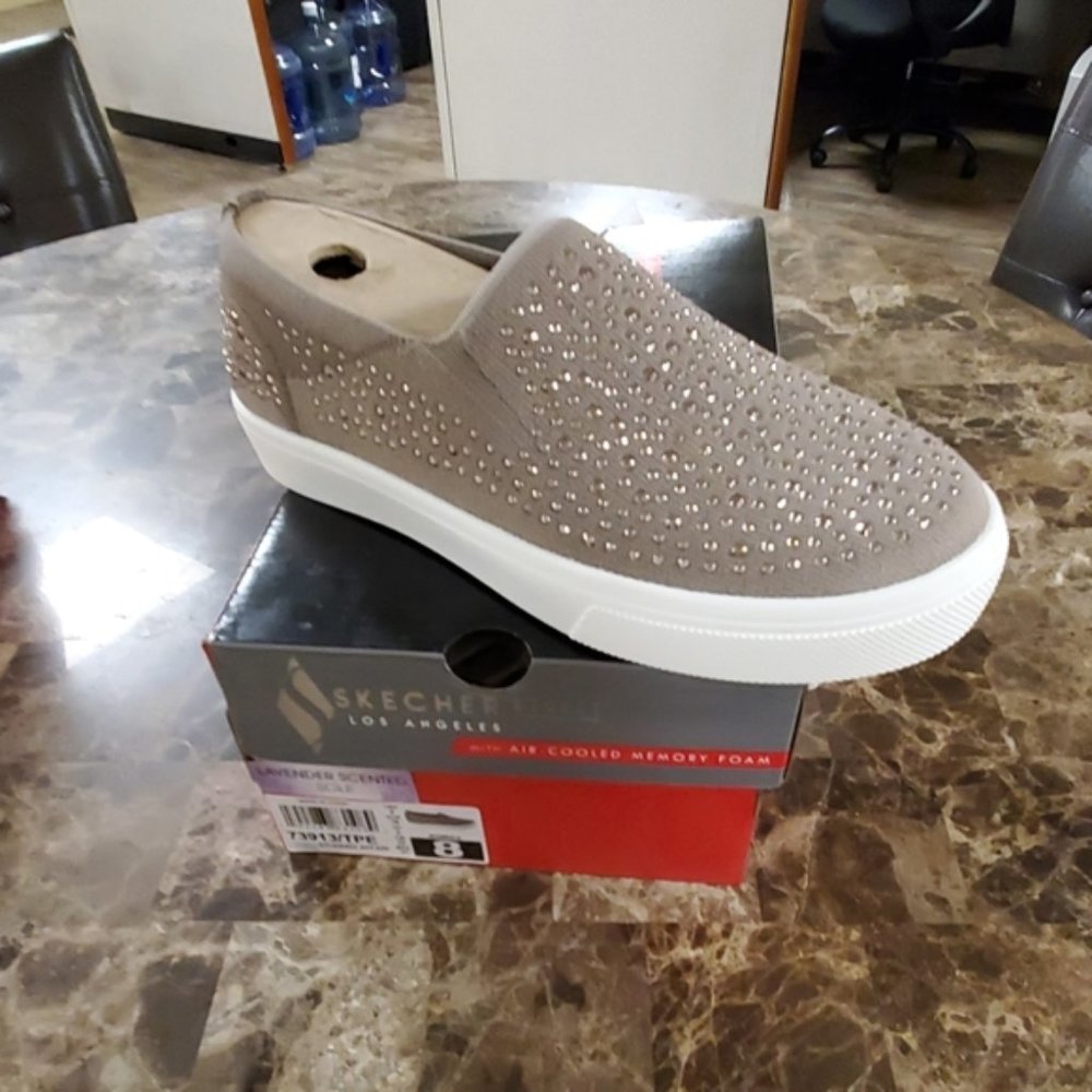 Sketchers Studded Affair Taupe Womens